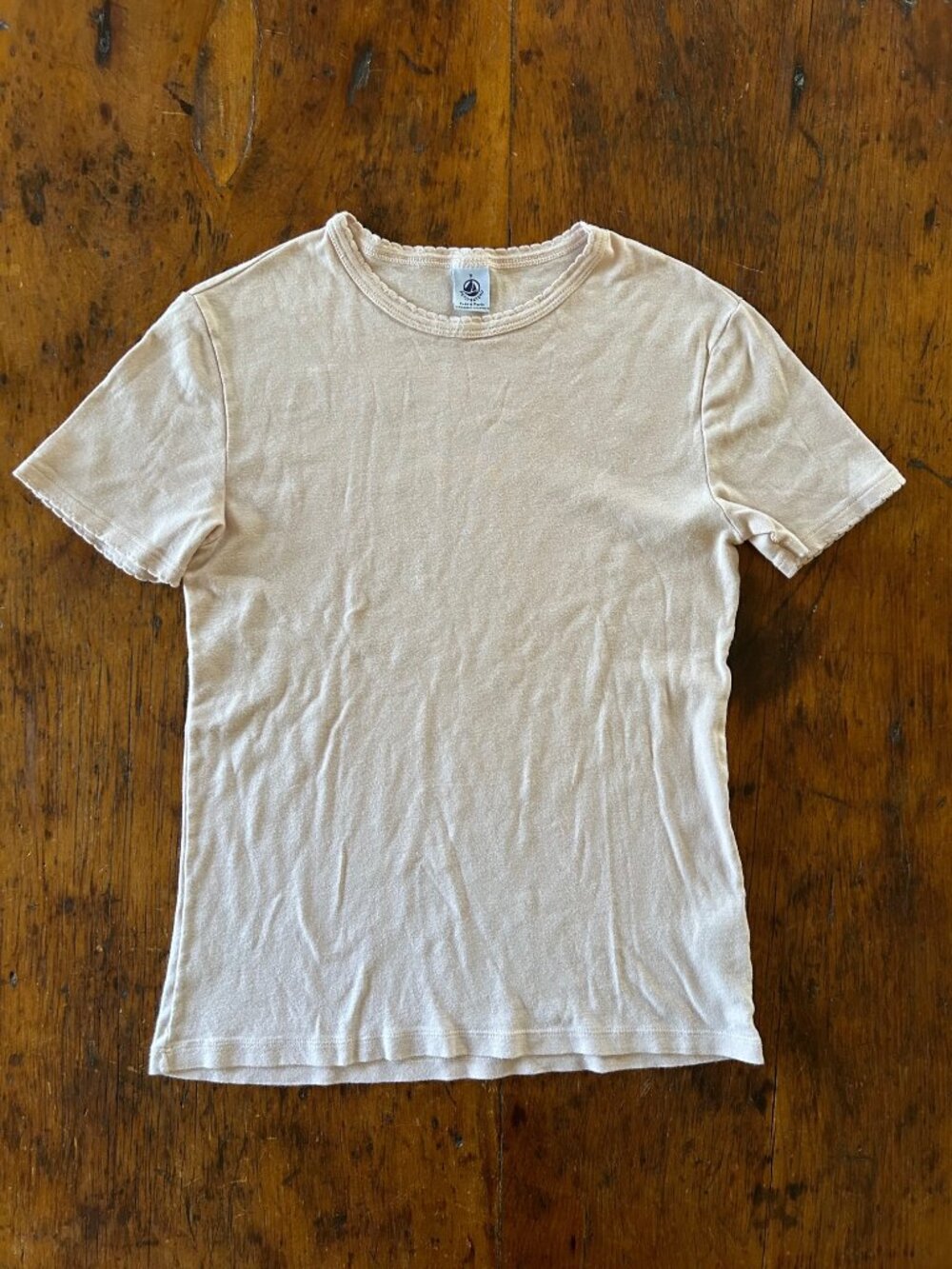 Petit Bateau blush pink 100% organic cotton s/s tee shirt